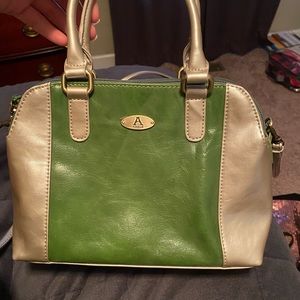 Genuine leather with man-made trim